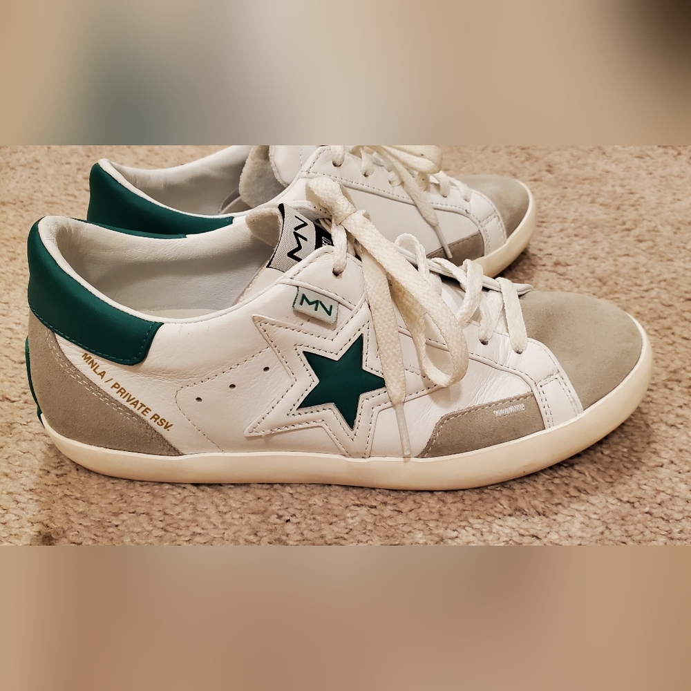 Mark Nason White and grey leather sneaker size 6.5 Womens - Picture 4 of 7